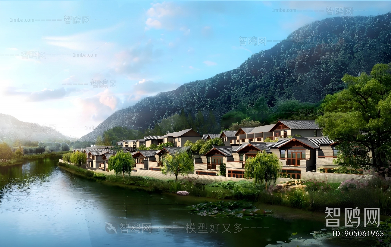 New Chinese Style Appearance Of Commercial Building