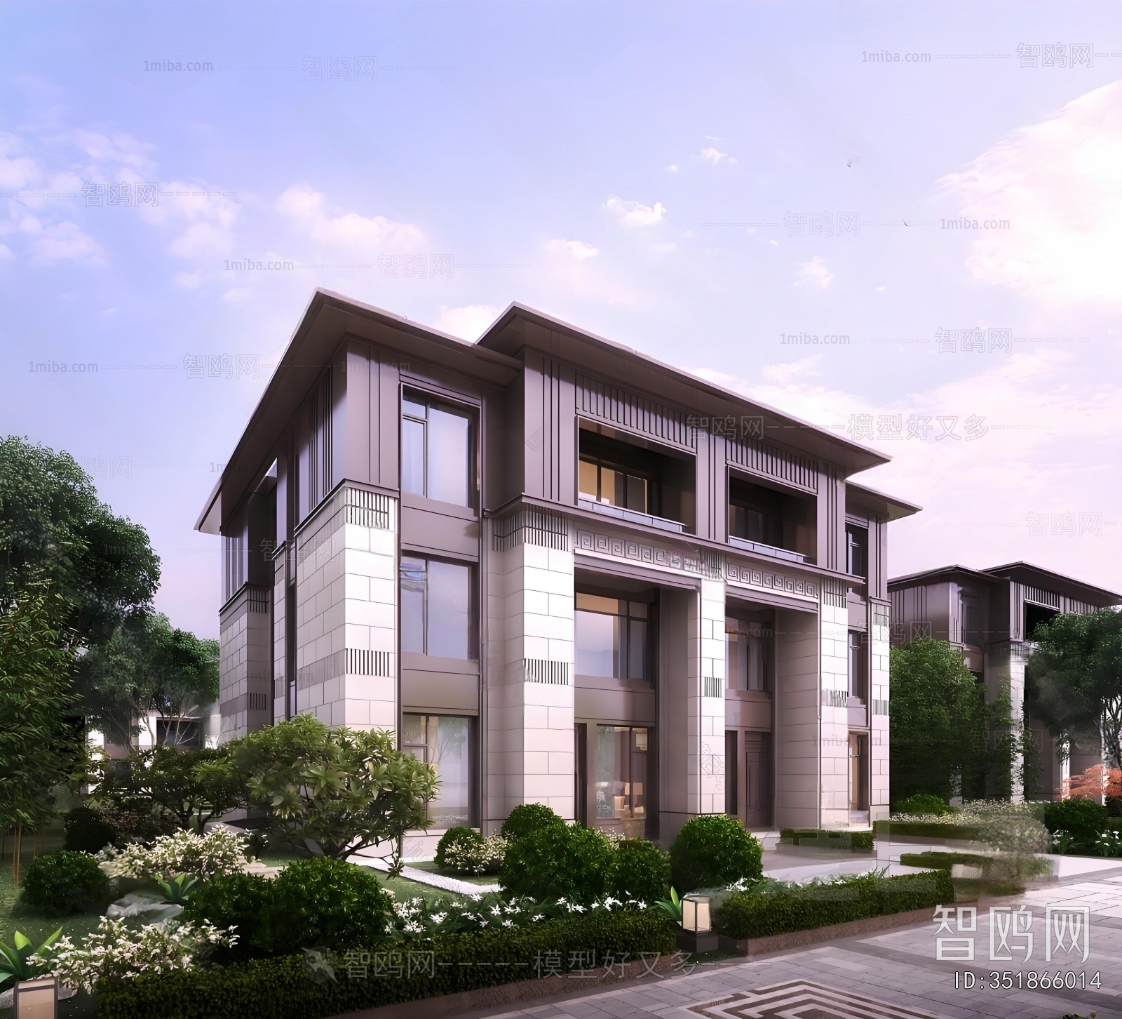 New Chinese Style Double Townhouse