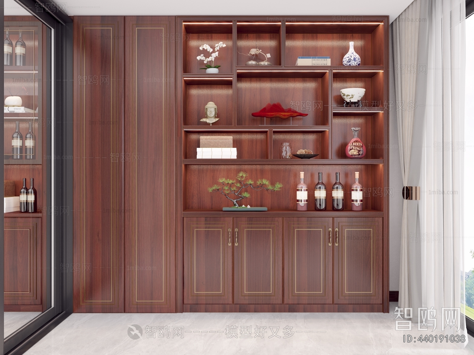 New Chinese Style Wine Cabinet