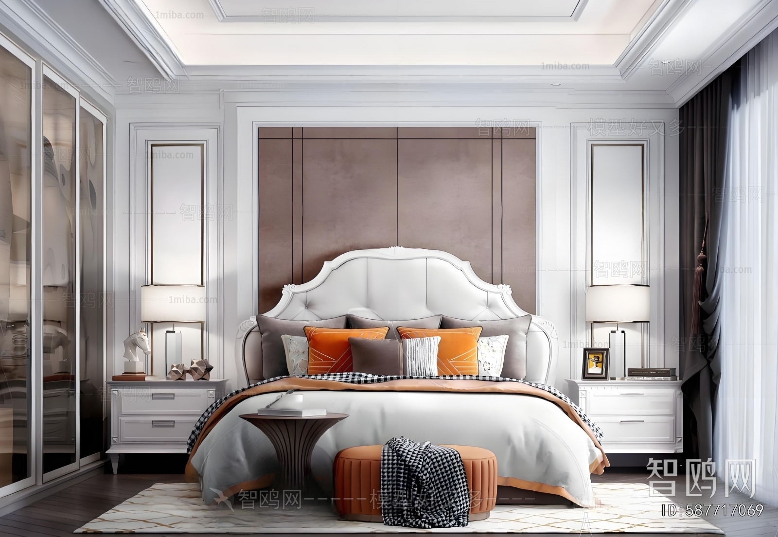 Simple European Style Bedroom