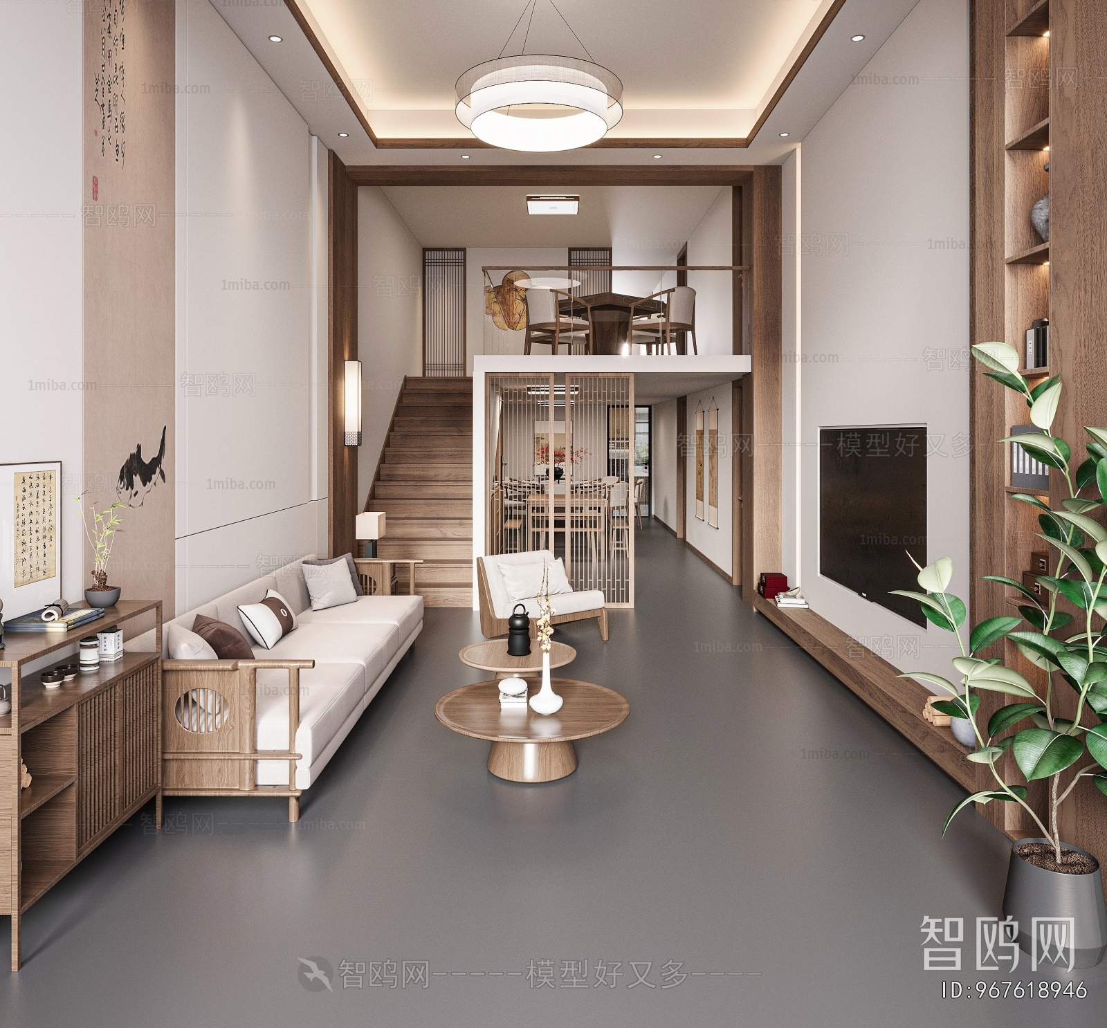 New Chinese Style A Living Room