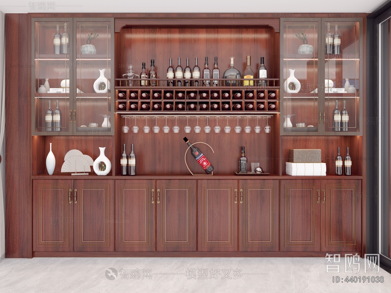 New Chinese Style Wine Cabinet