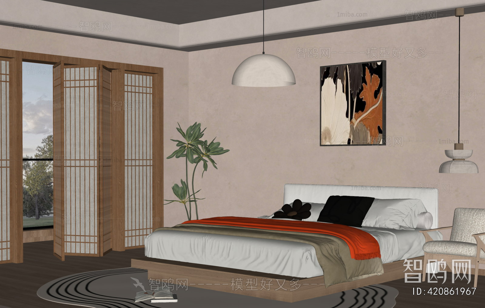 Wabi-sabi Style Bedroom