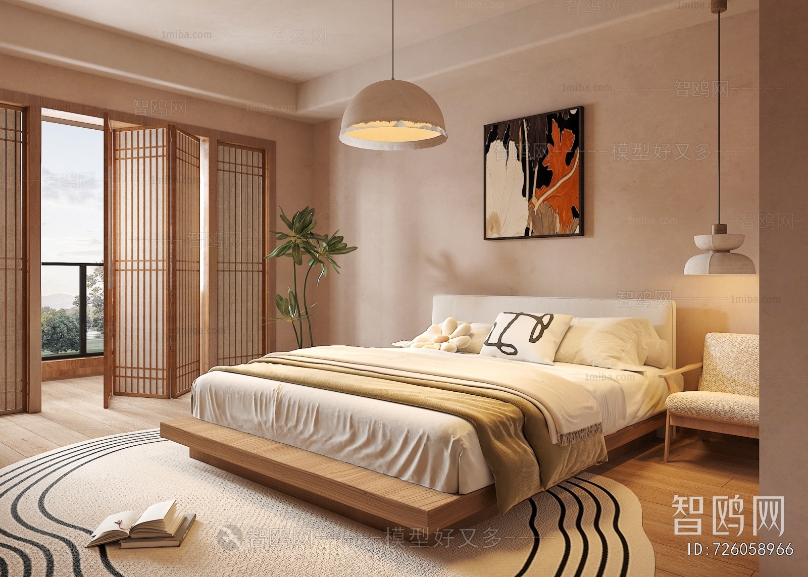 Wabi-sabi Style Bedroom