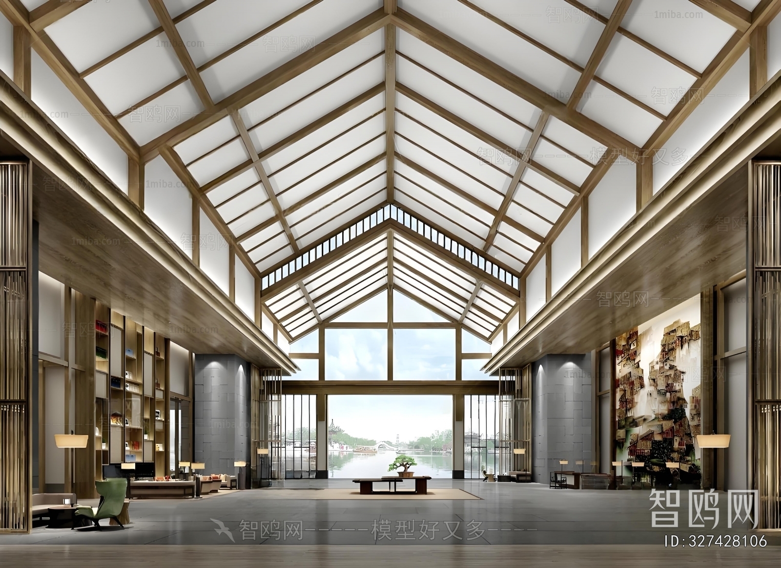 New Chinese Style Lobby Hall