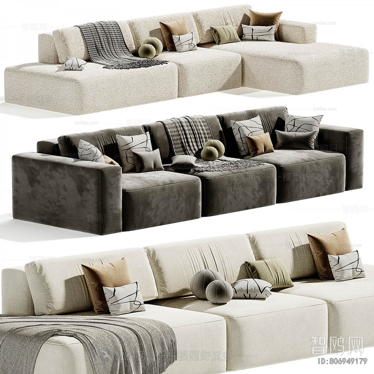 Modern Three-seat Sofa