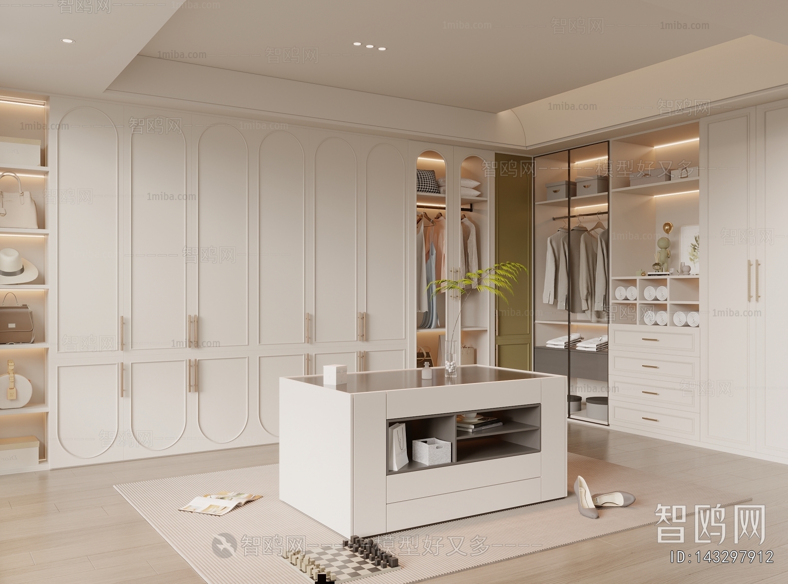 French Style Clothes Storage Area