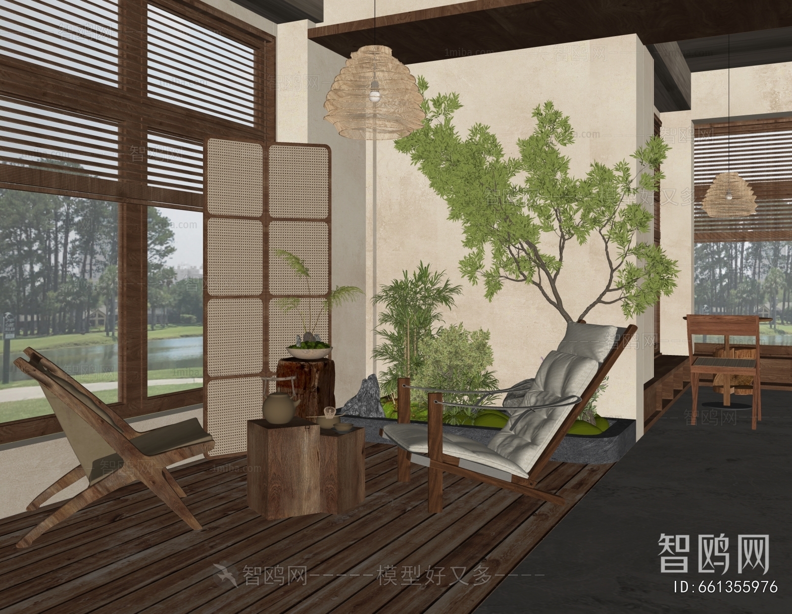 Wabi-sabi Style Leisure Balcony