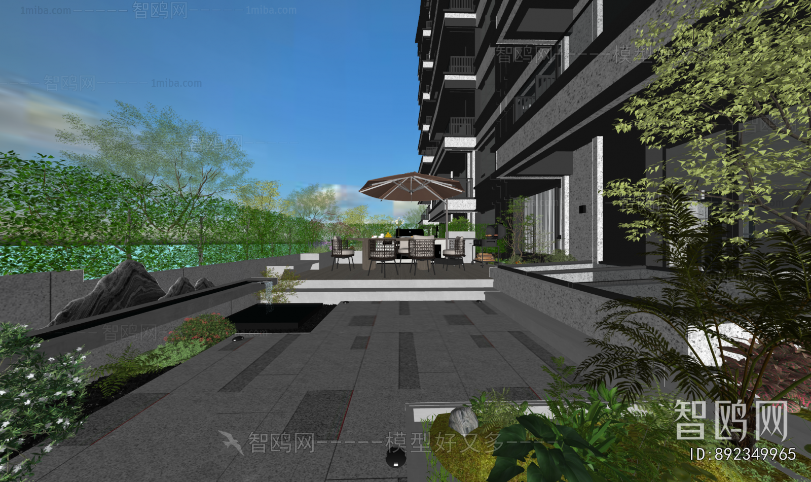 New Chinese Style Courtyard/landscape