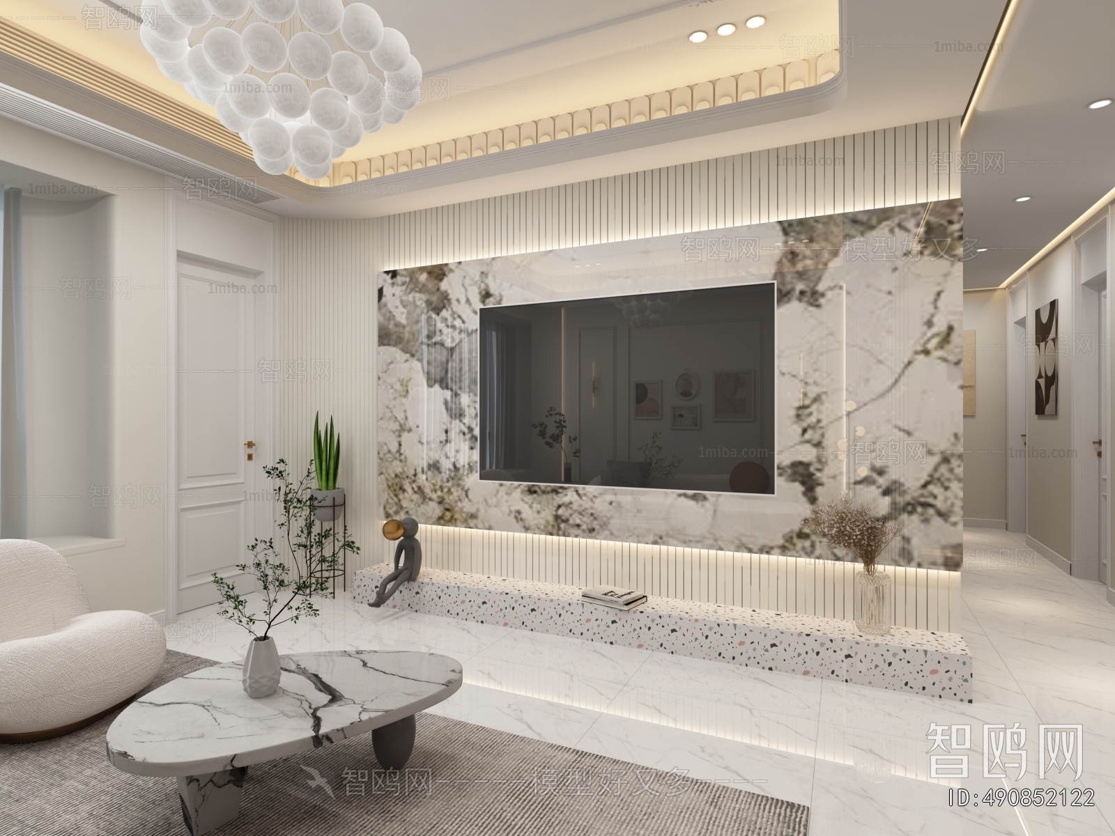 Simple European Style A Living Room