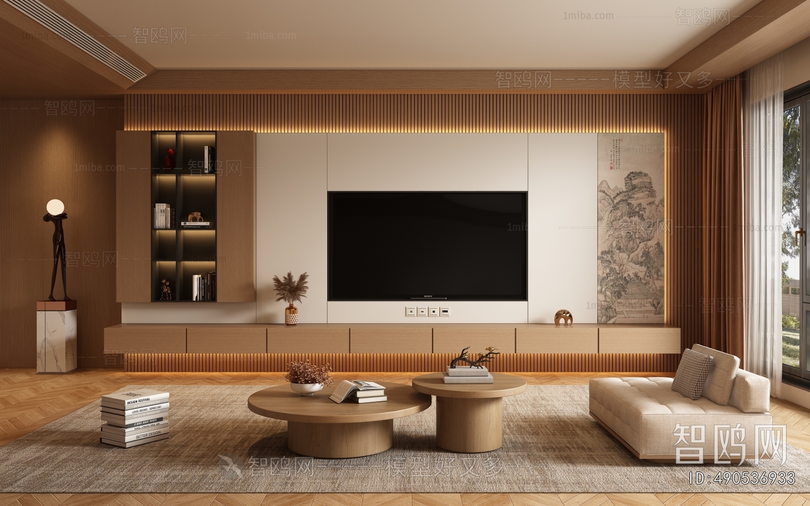 New Chinese Style A Living Room