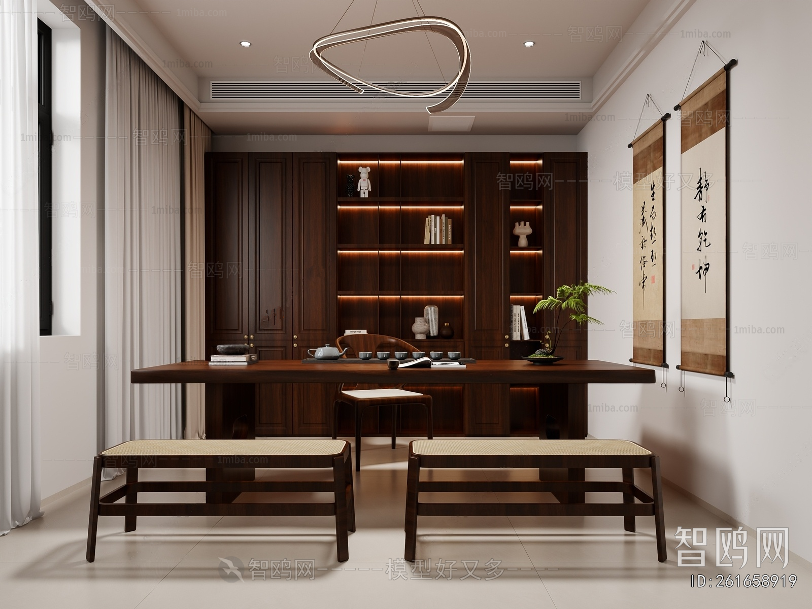 New Chinese Style Study Space