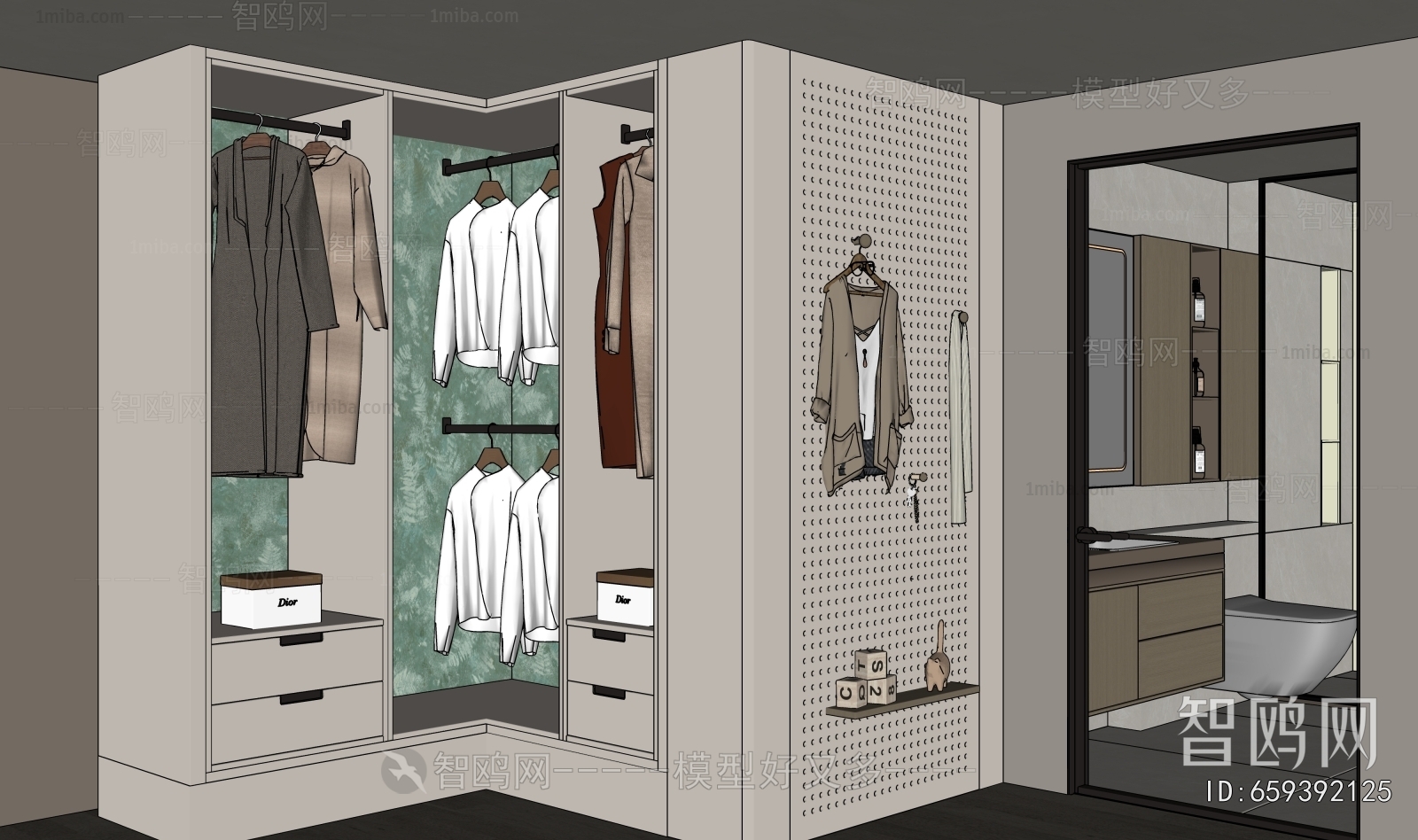 Modern Clothes Storage Area