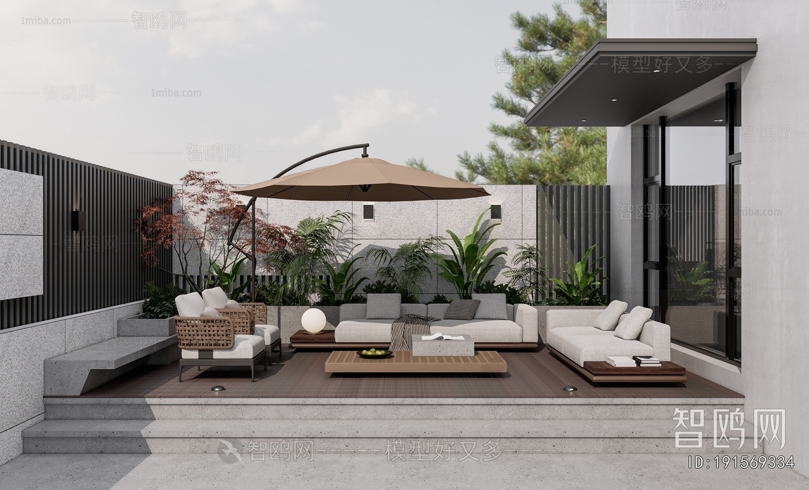 Modern Courtyard/landscape