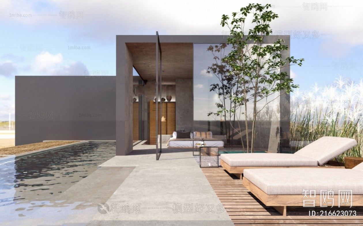 Modern Courtyard/landscape