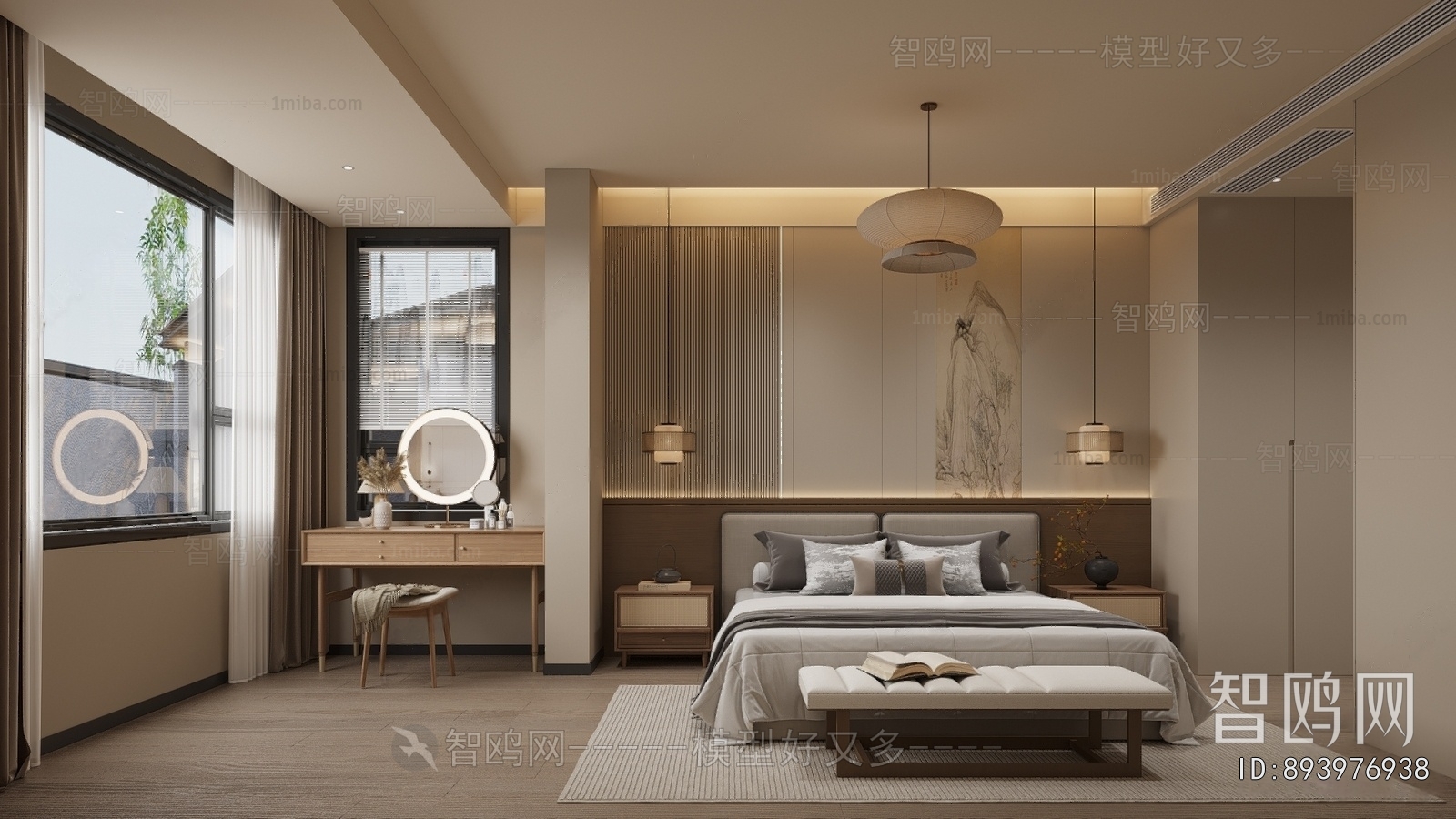 New Chinese Style Bedroom