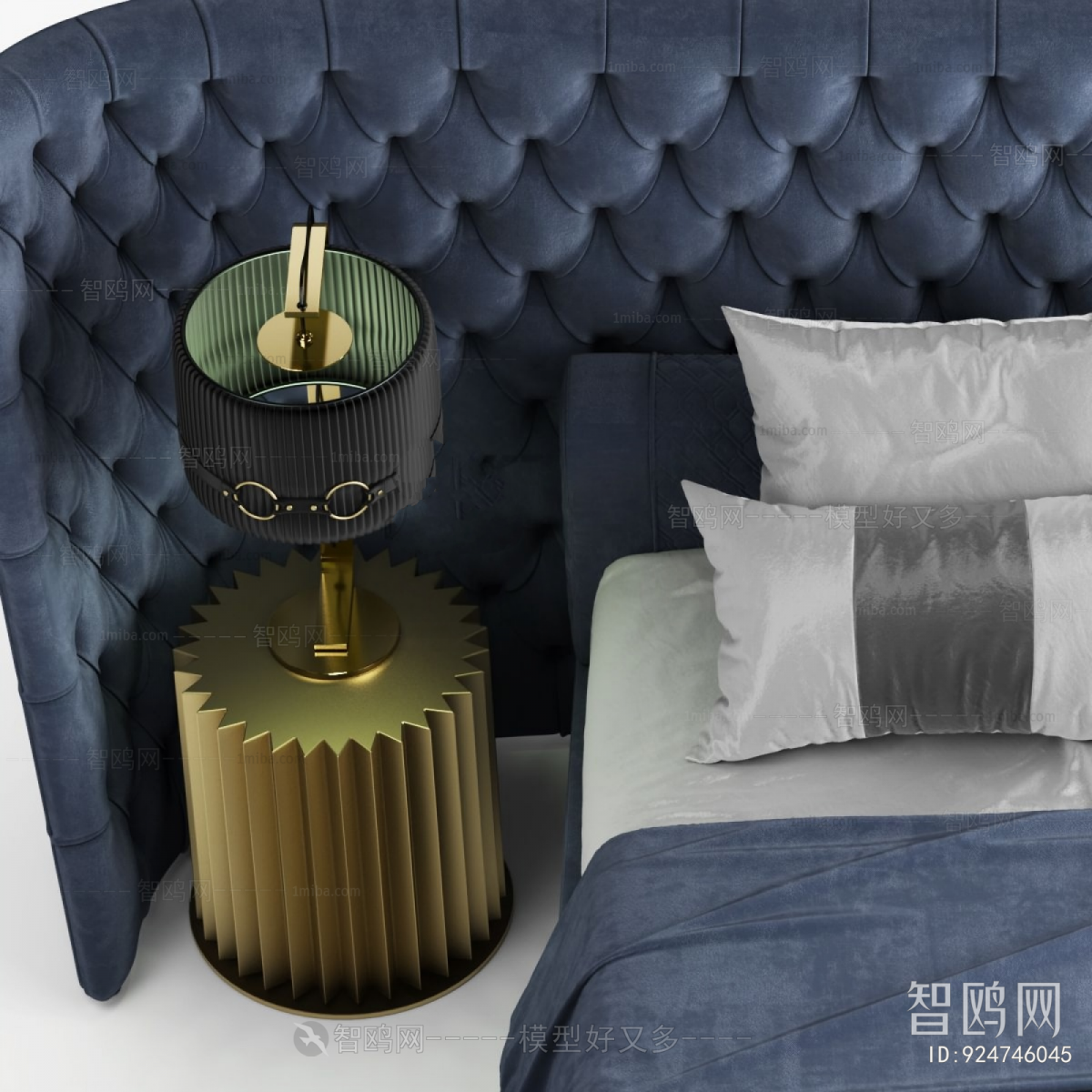 Simple European Style Double Bed