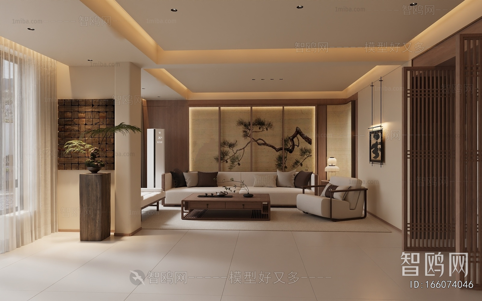 New Chinese Style A Living Room