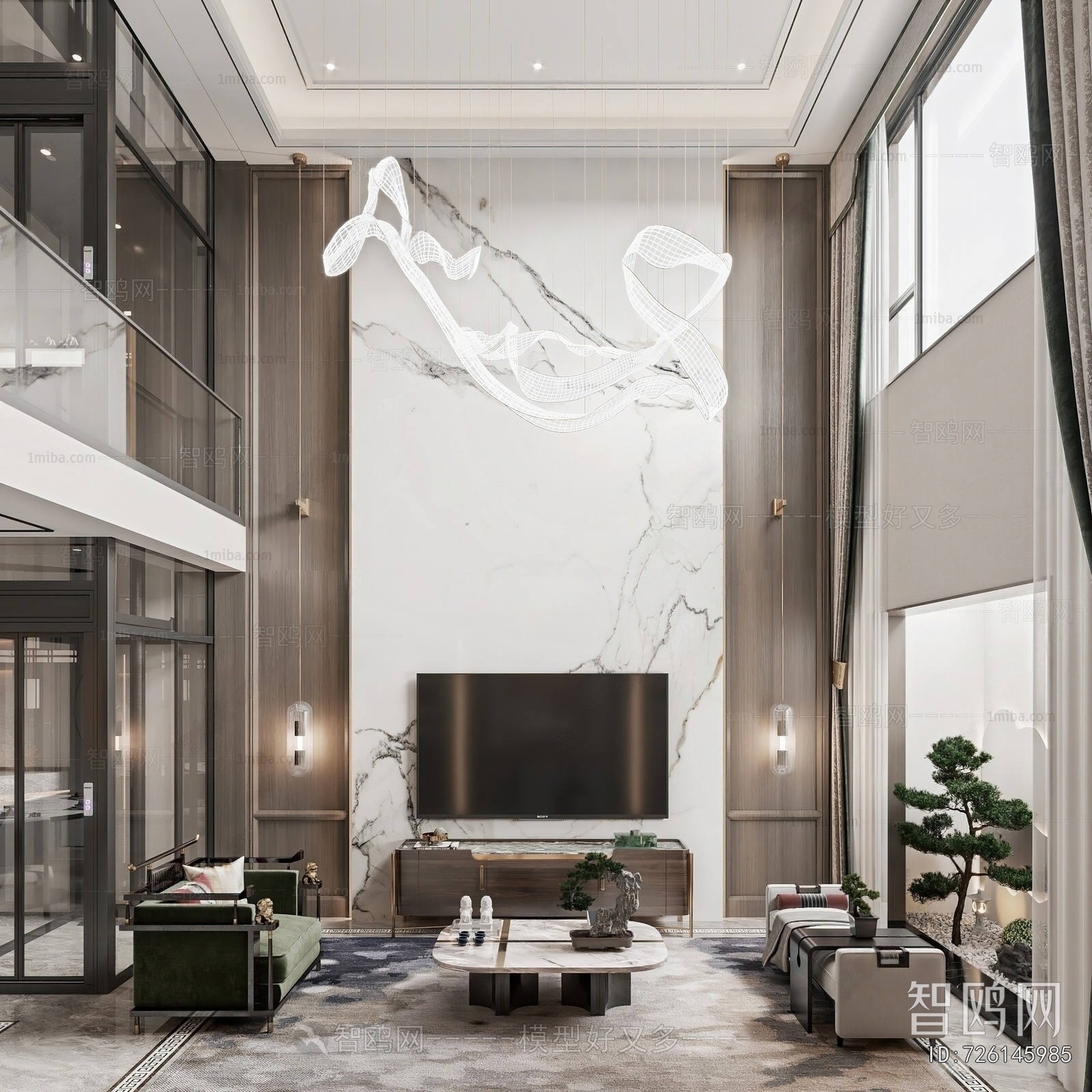 New Chinese Style A Living Room