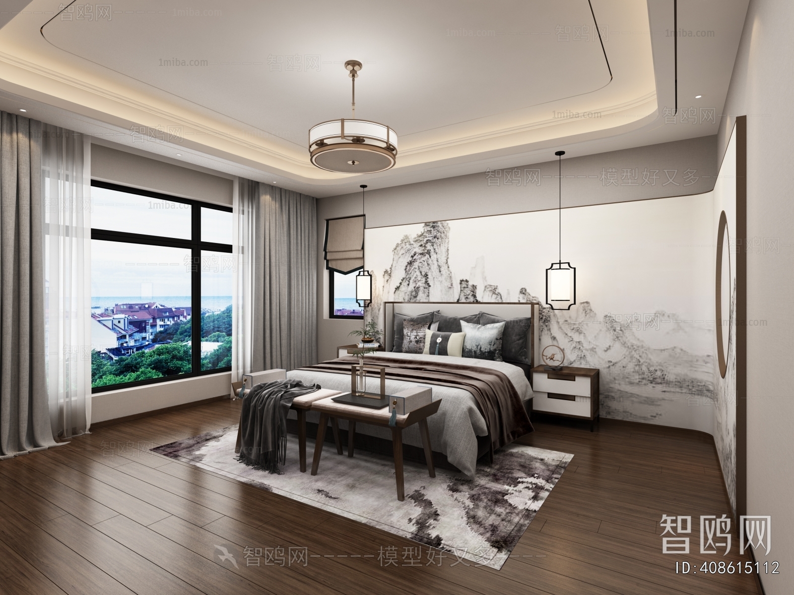 New Chinese Style Bedroom