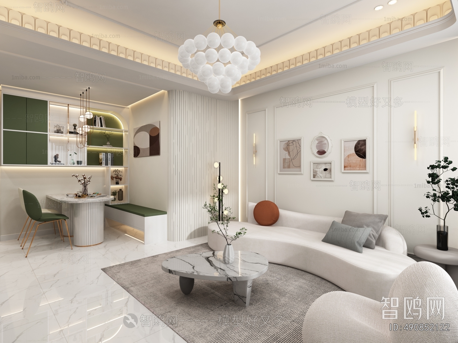 Simple European Style A Living Room