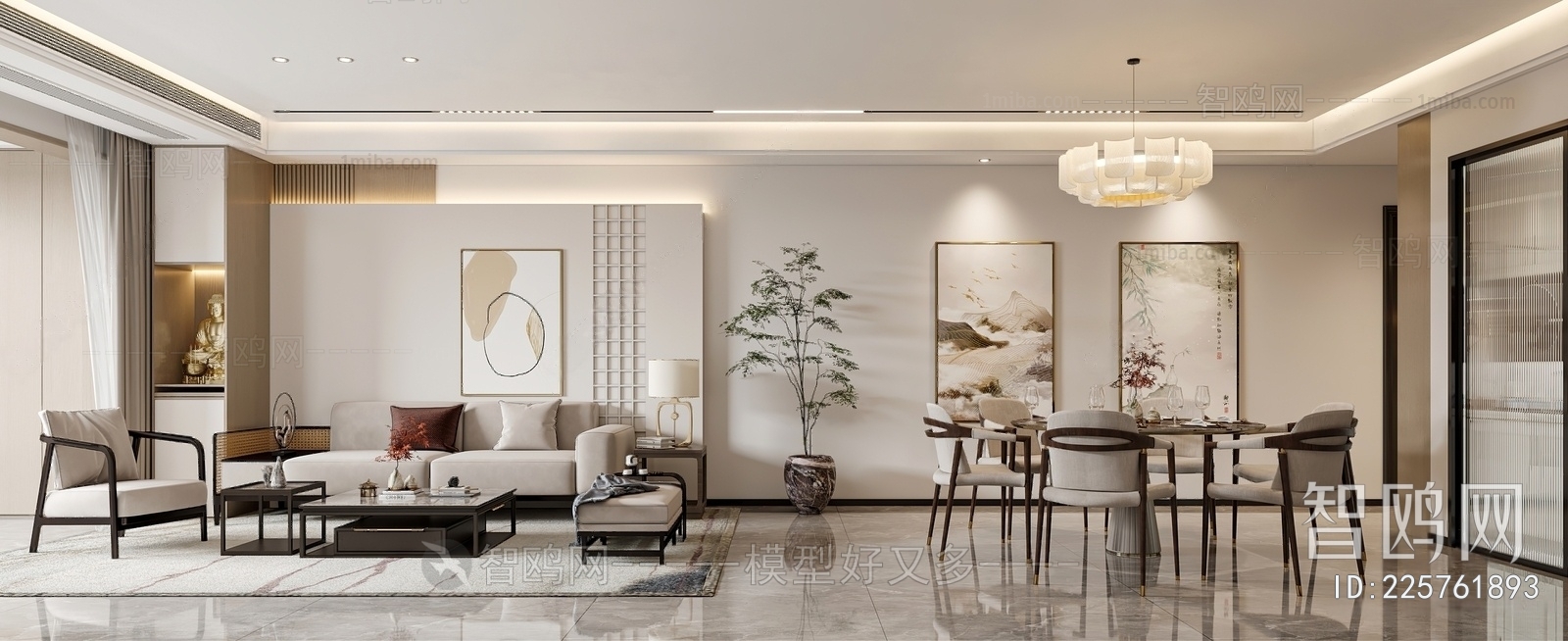 New Chinese Style A Living Room