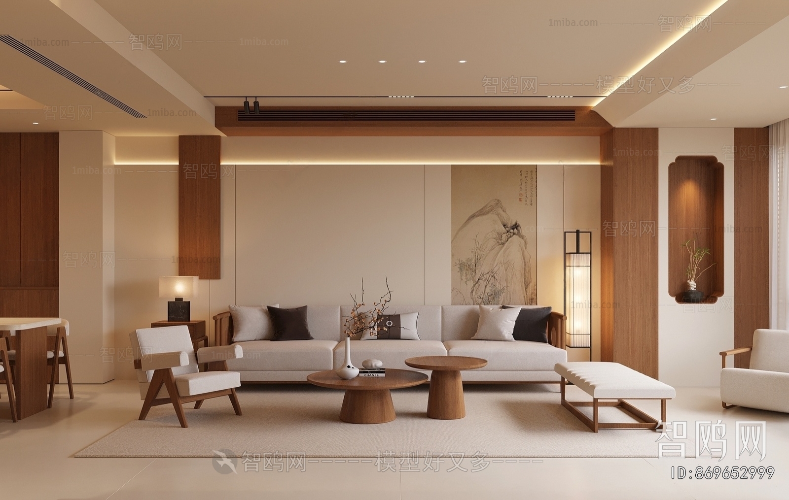 New Chinese Style A Living Room