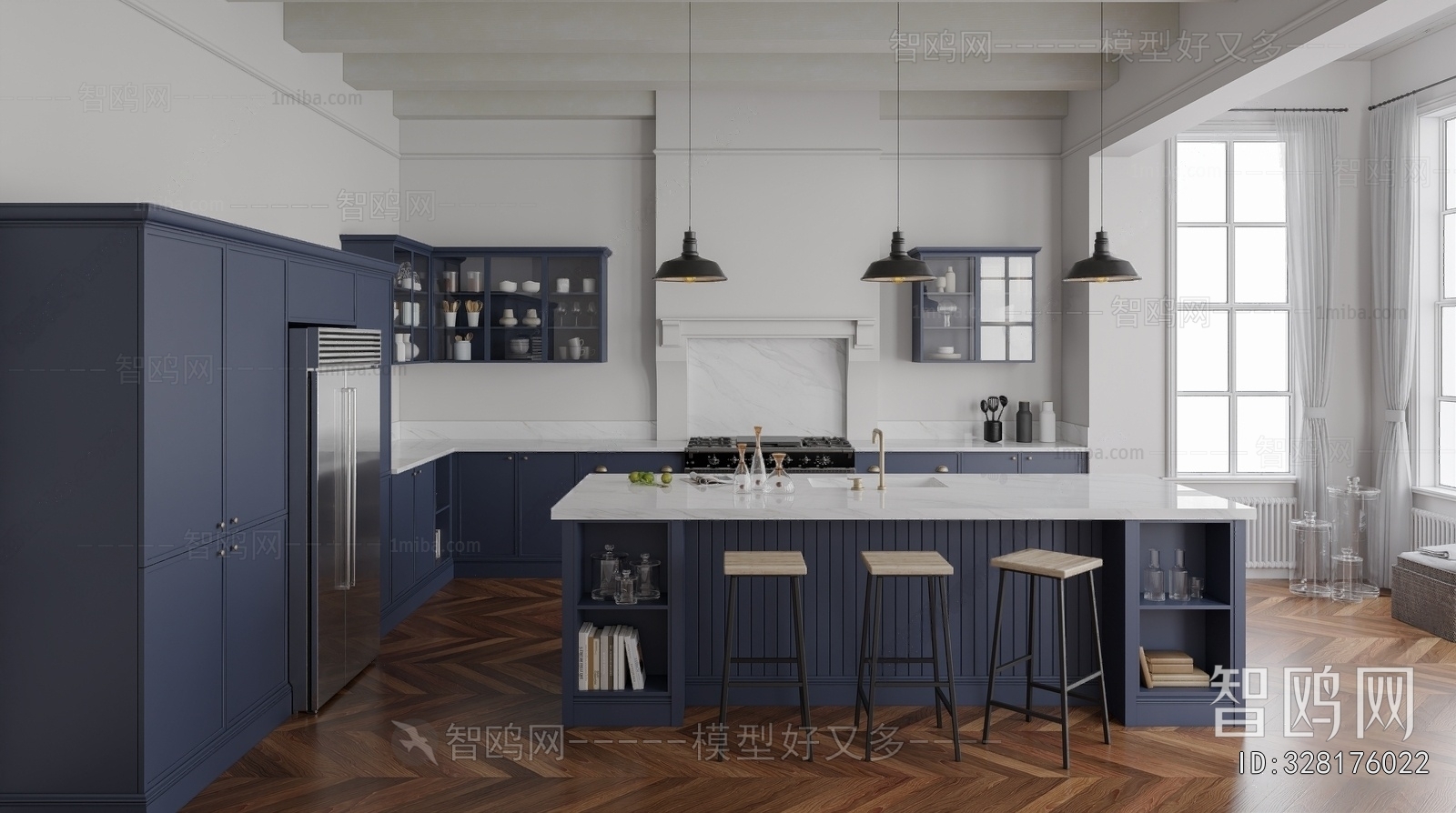 Nordic Style Open Kitchen