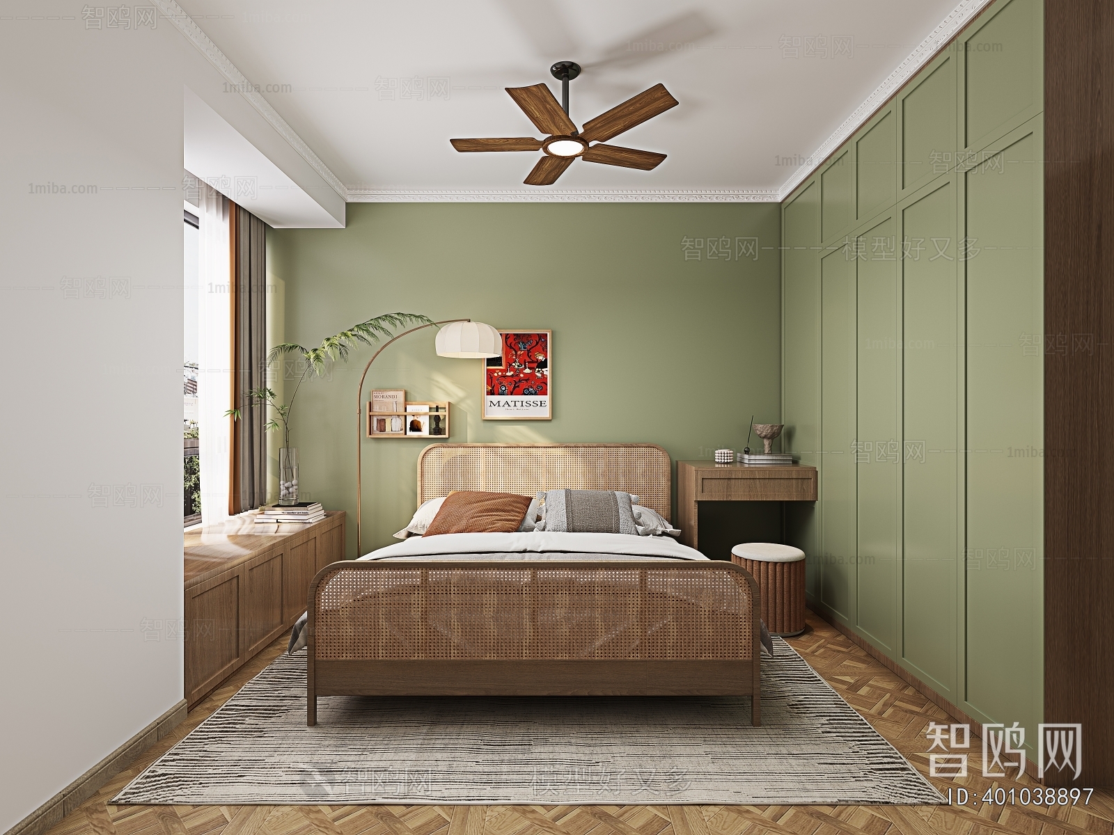 Wabi-sabi Style Bedroom