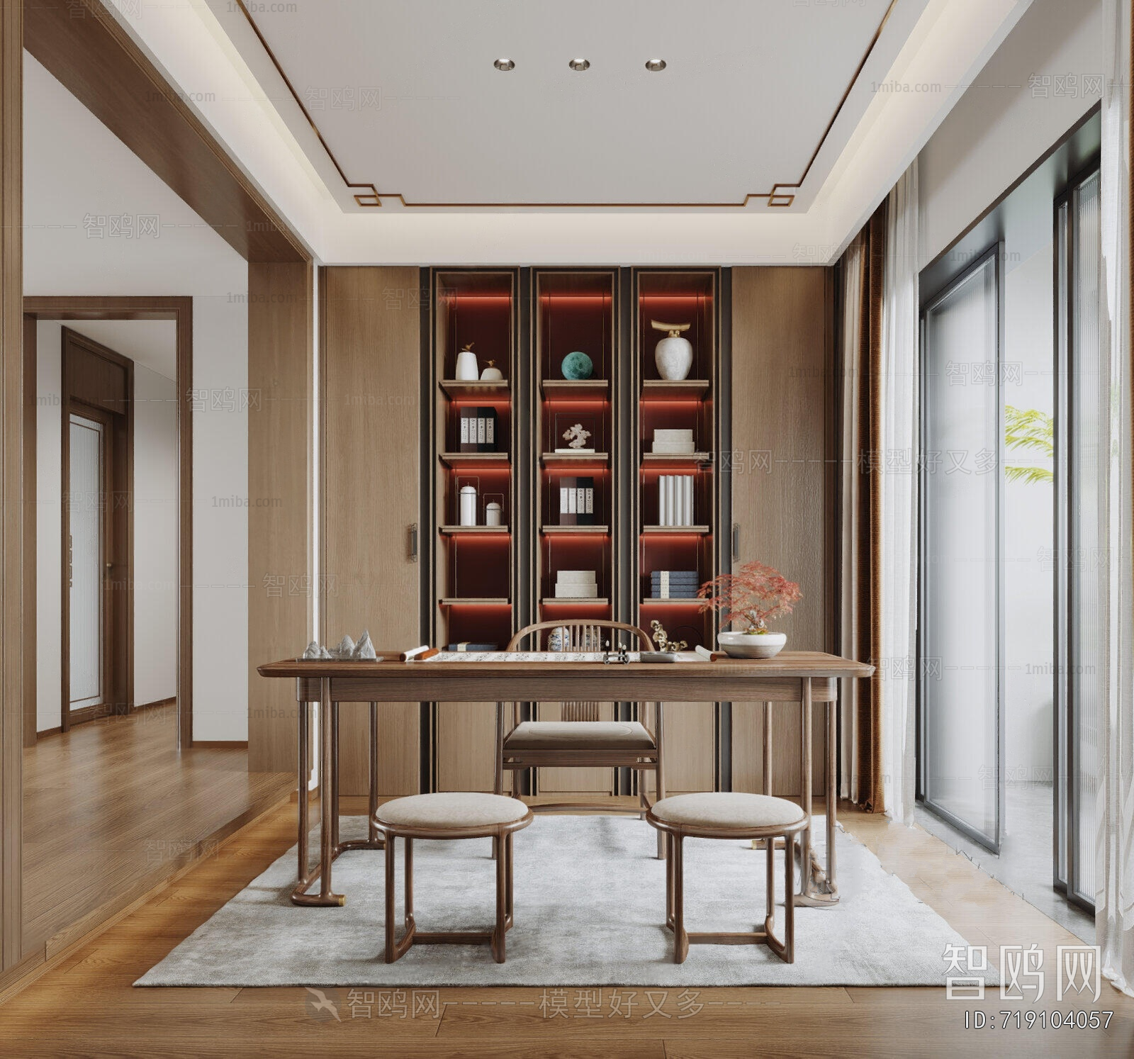 New Chinese Style Study Space