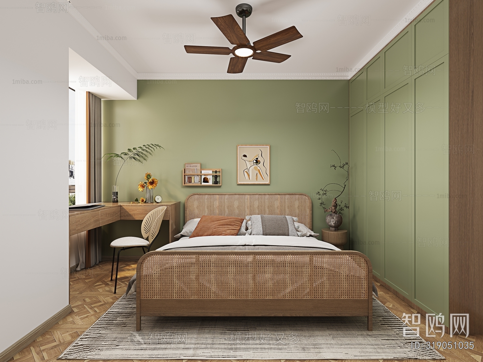 Wabi-sabi Style Bedroom