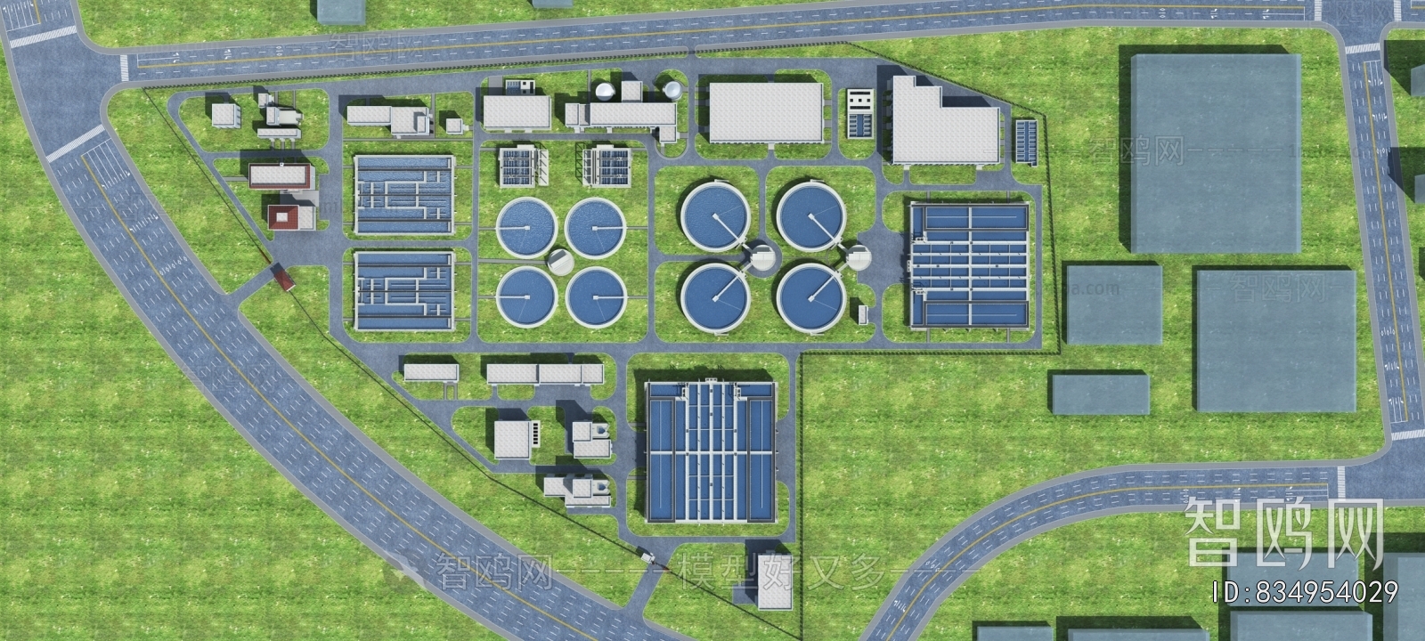 Modern Architectural Bird's-eye View Planning