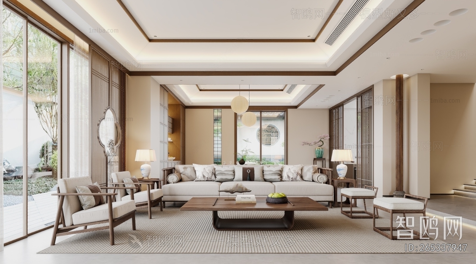 New Chinese Style A Living Room