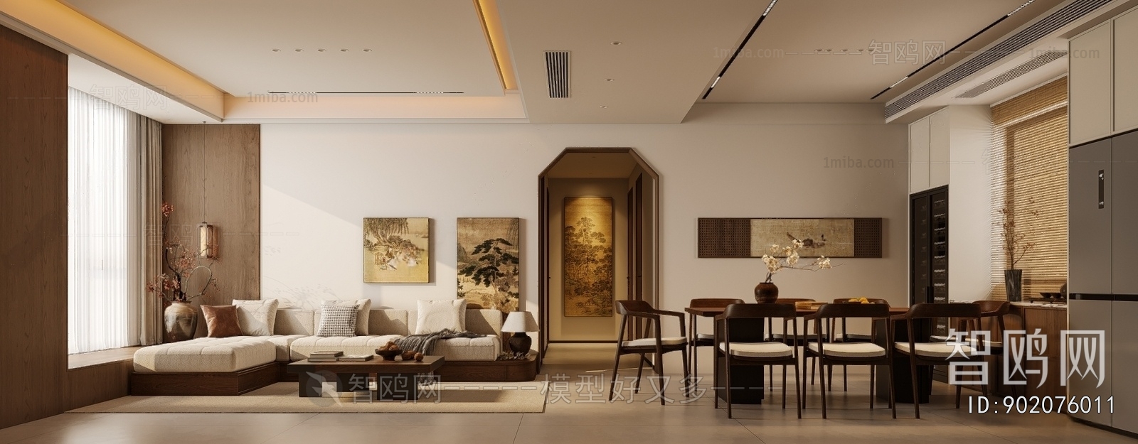 New Chinese Style A Living Room