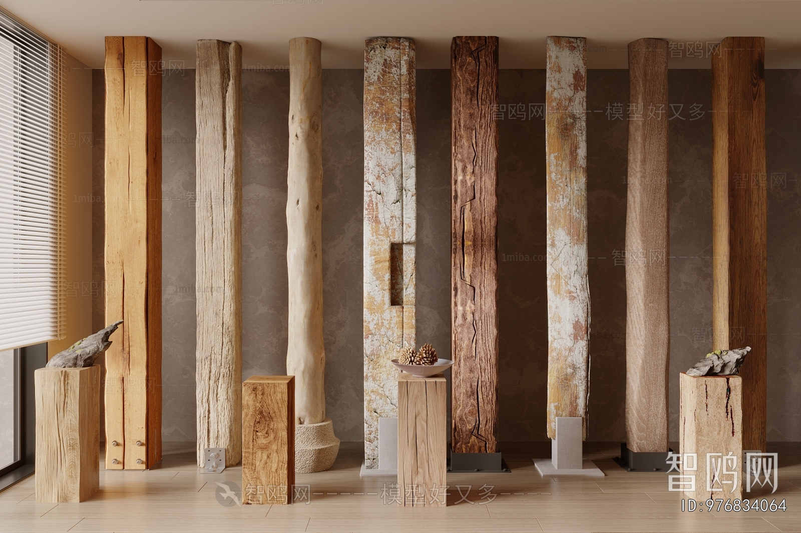 Wabi-sabi Style Column