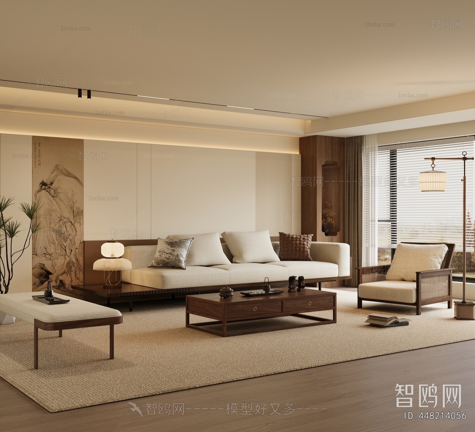 New Chinese Style A Living Room