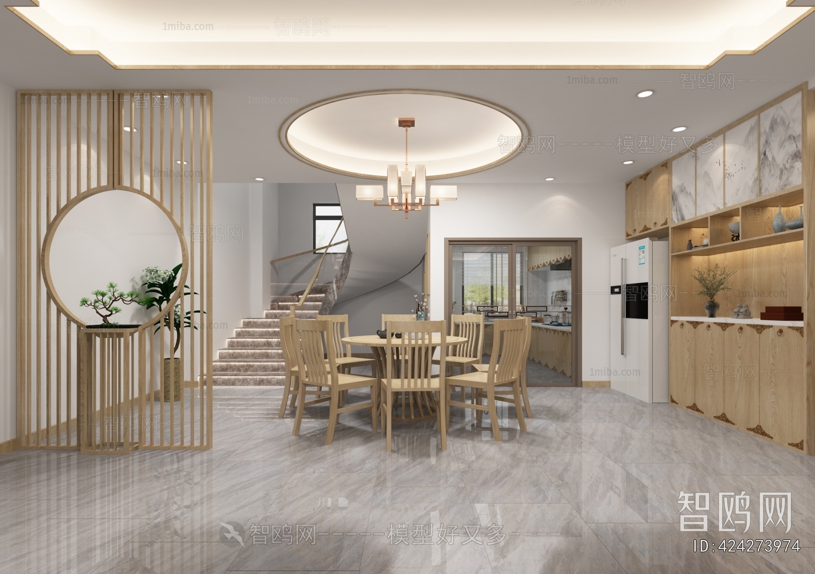 New Chinese Style Dining Room