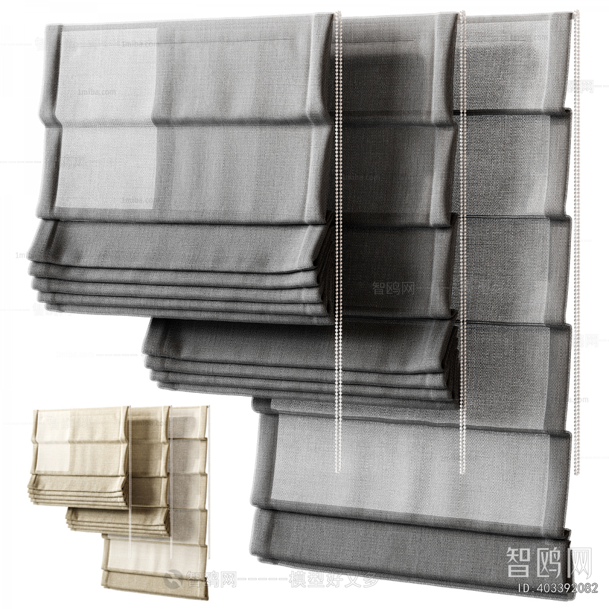 New Chinese Style Roman Curtain