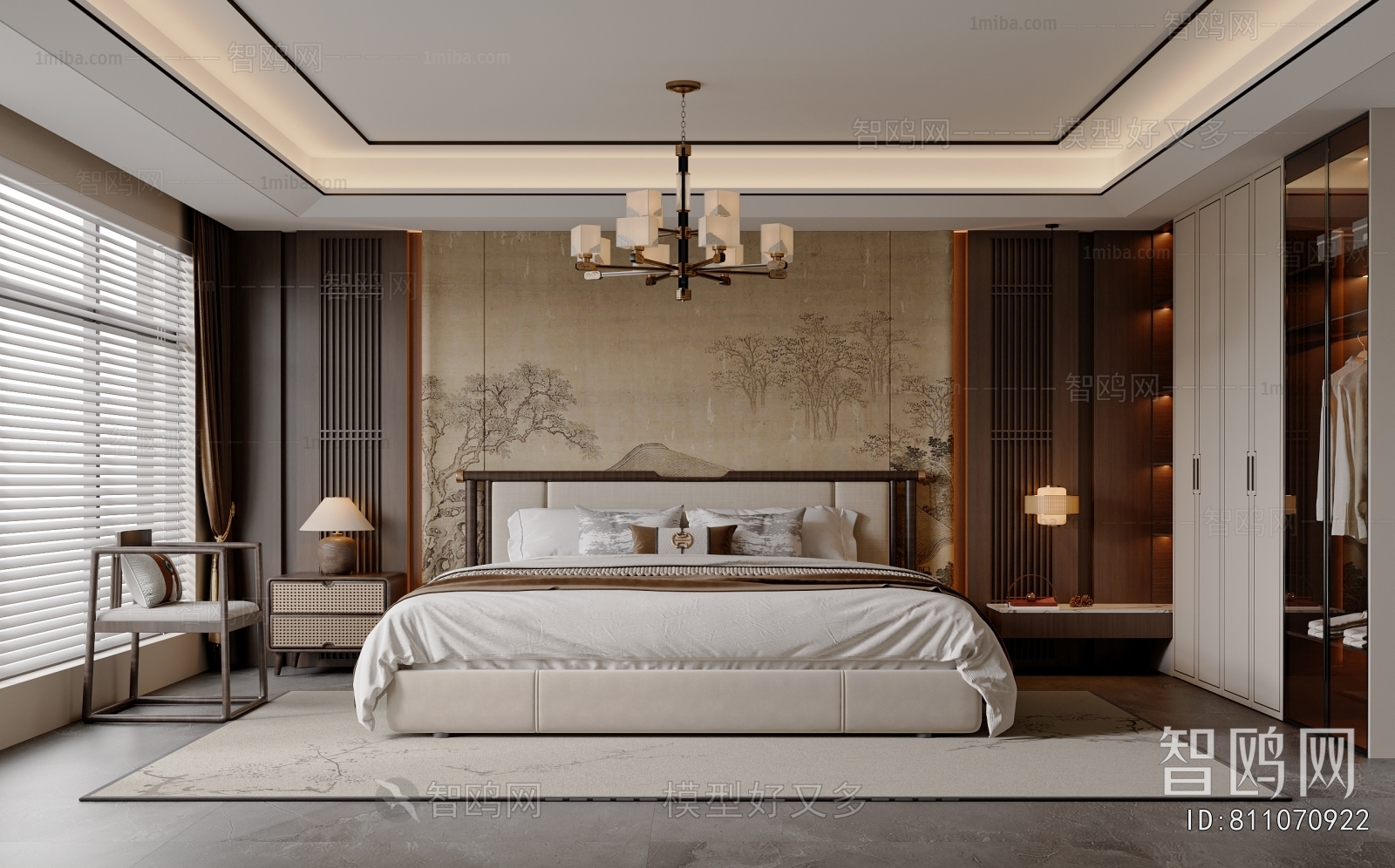 New Chinese Style Bedroom