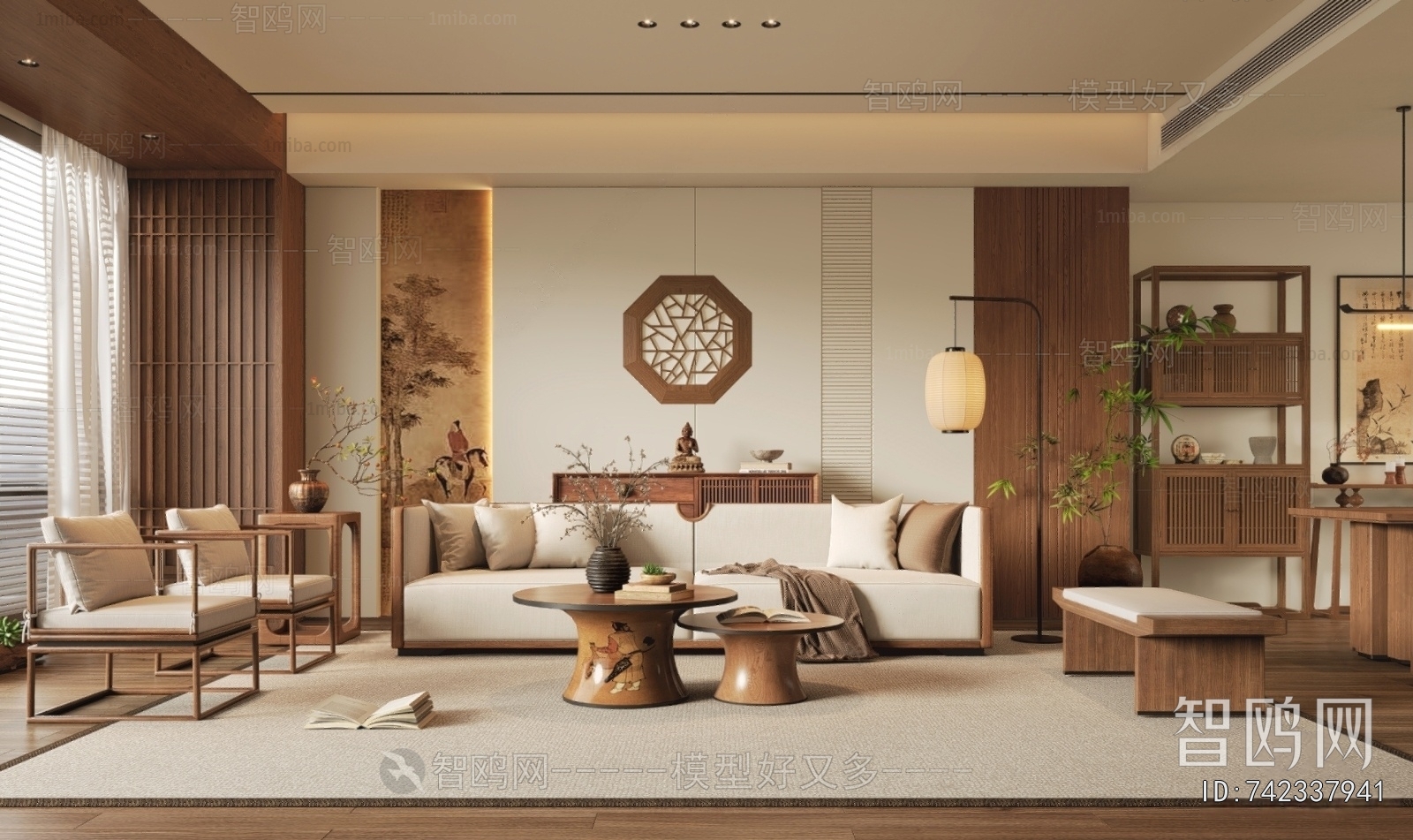 New Chinese Style A Living Room