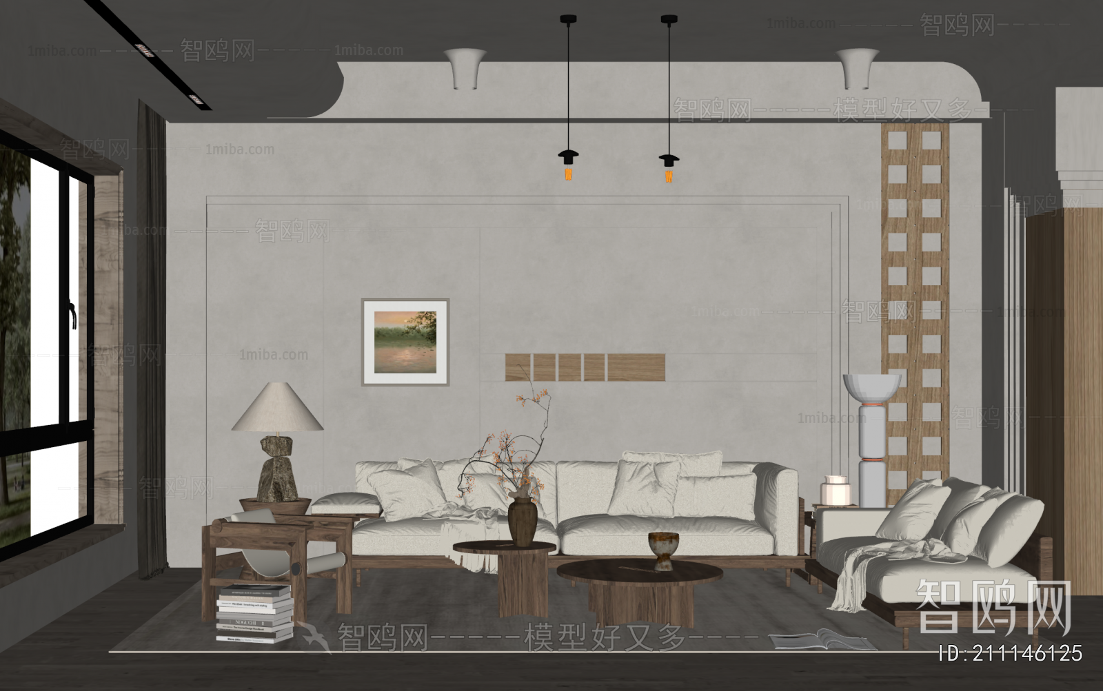 Wabi-sabi Style A Living Room