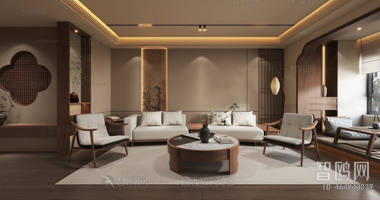 New Chinese Style A Living Room