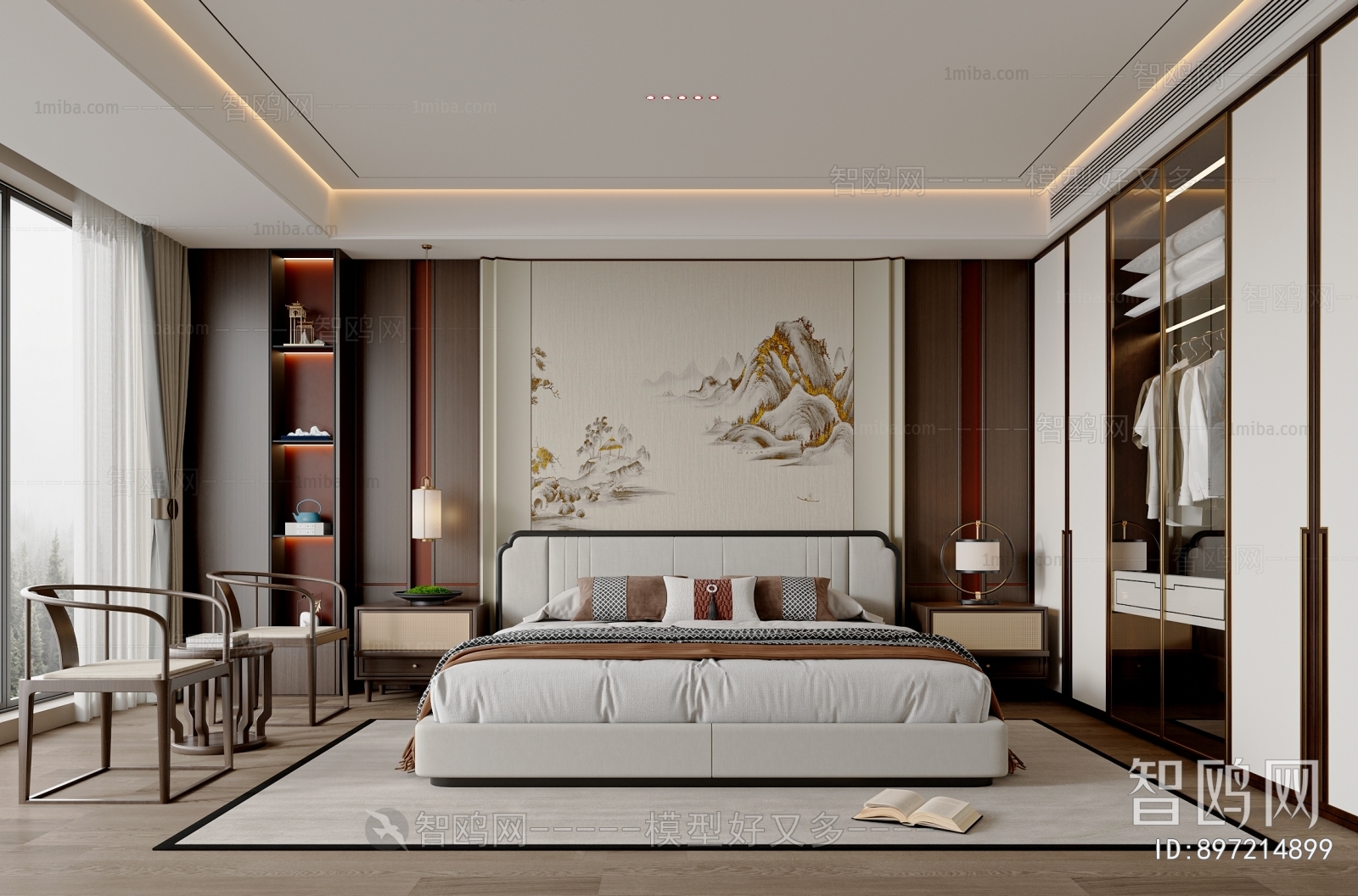 New Chinese Style Bedroom