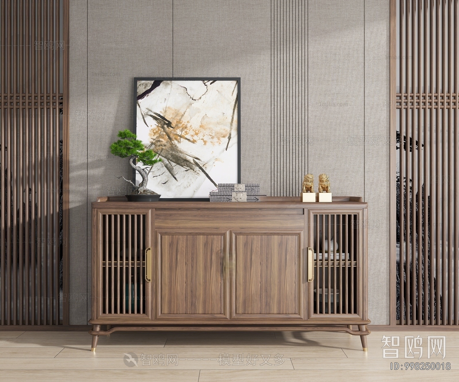 New Chinese Style Entrance Cabinet