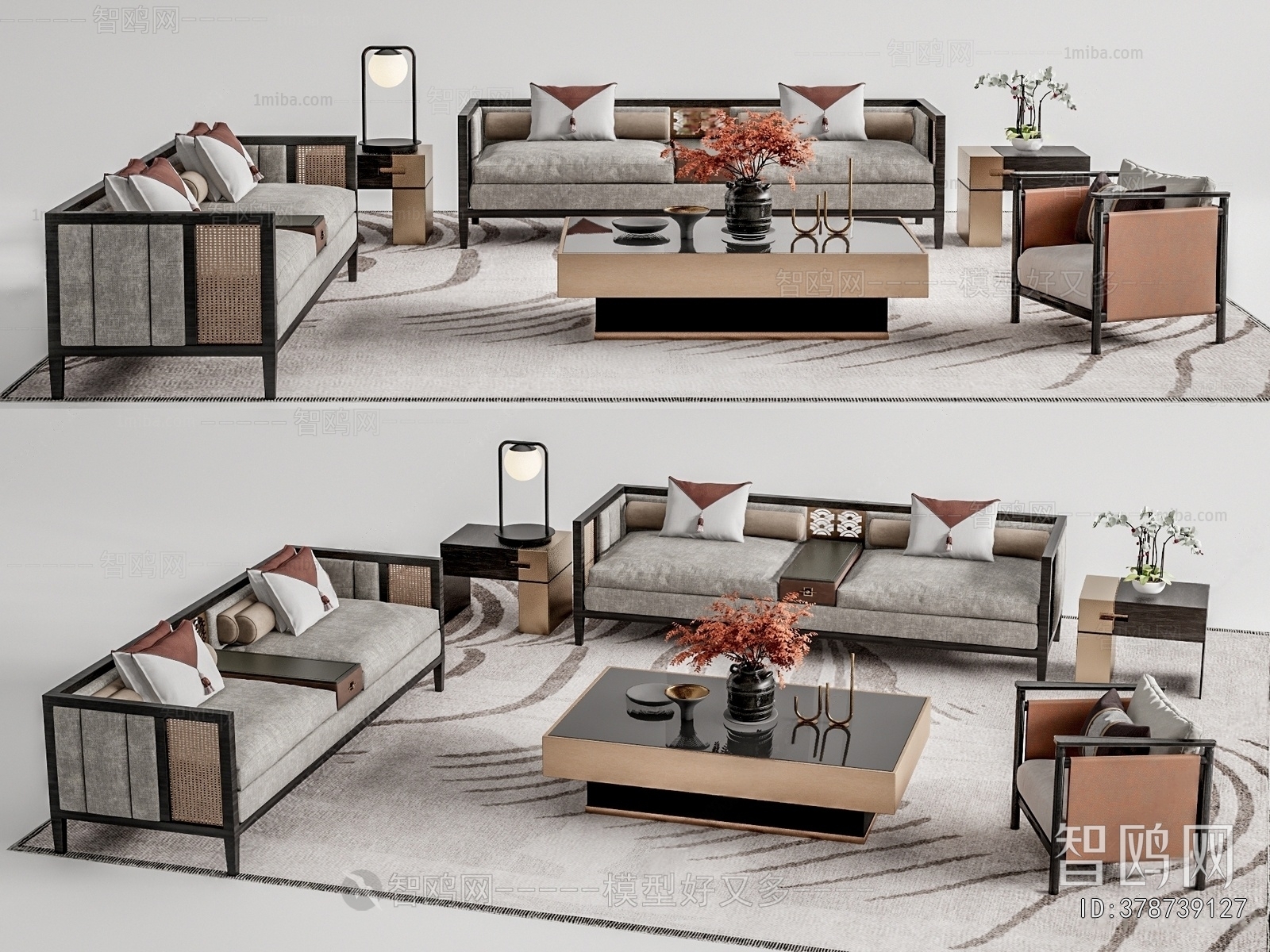 New Chinese Style Sofa Combination