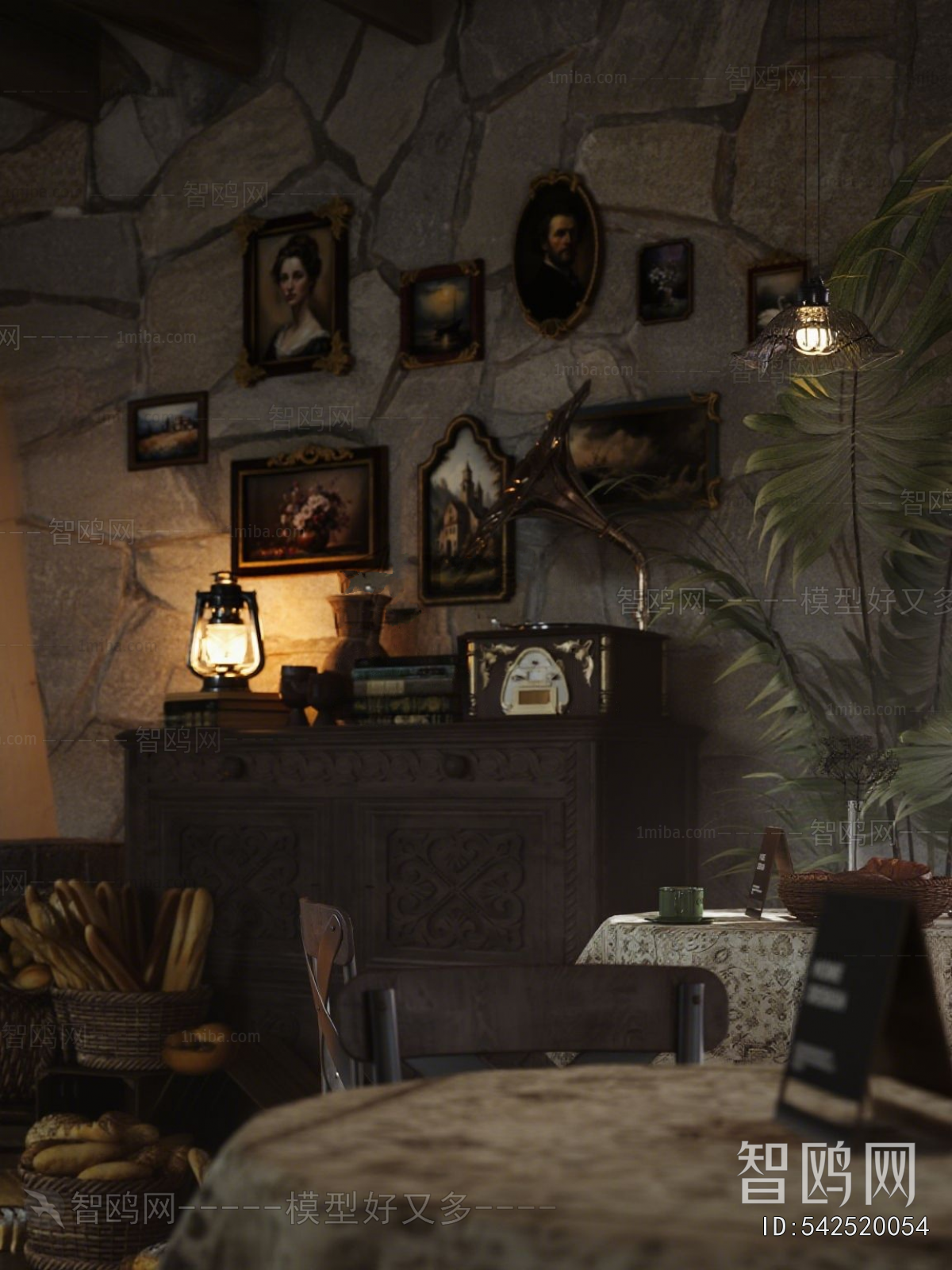 Retro Style Idyllic Style Restaurant