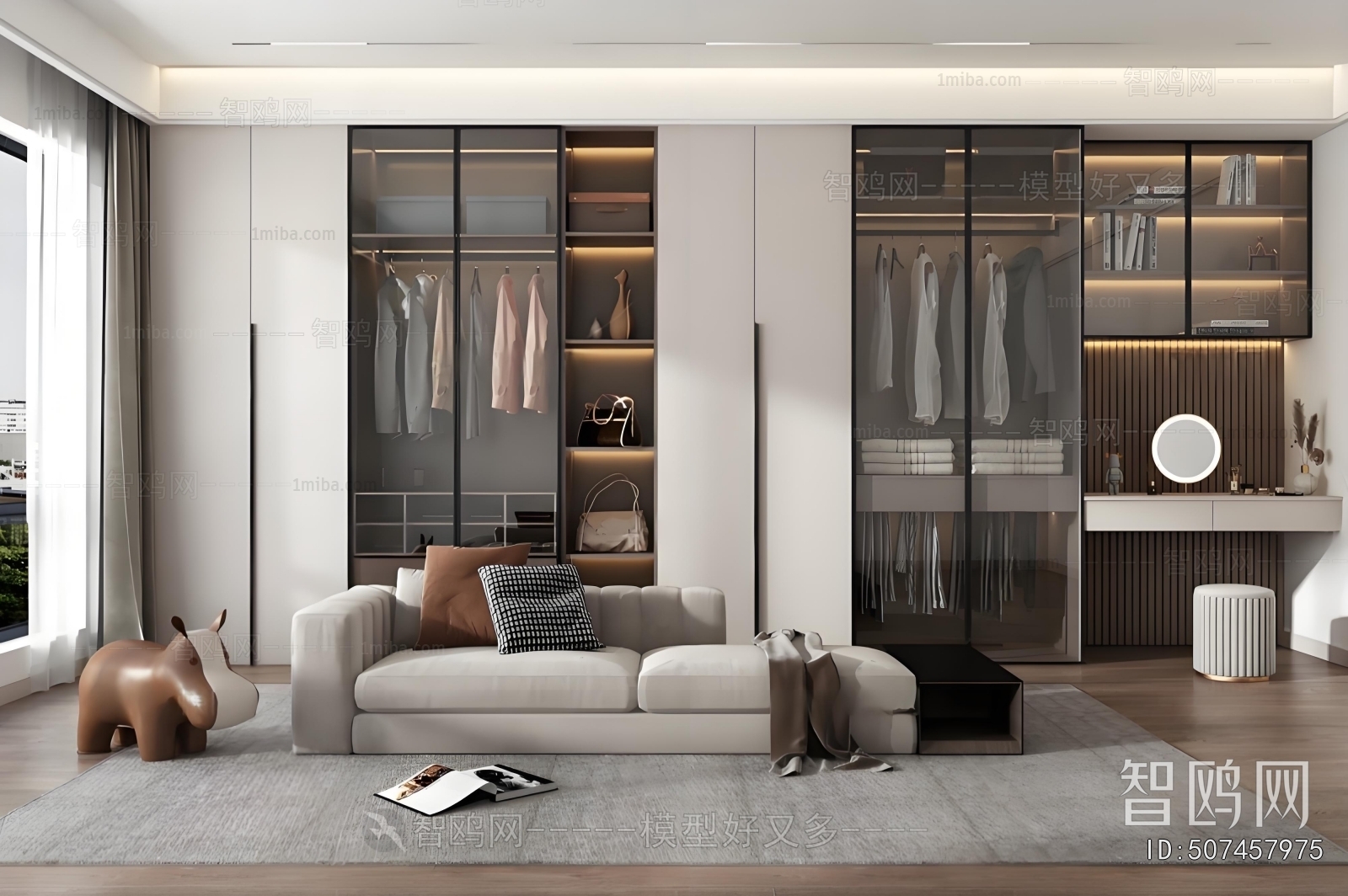 Modern Clothes Storage Area