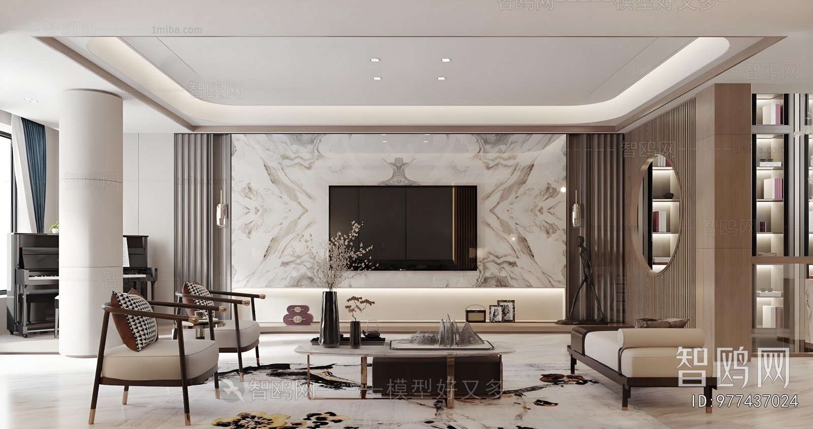 New Chinese Style A Living Room