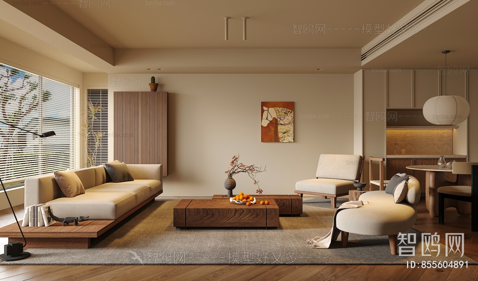 Wabi-sabi Style A Living Room