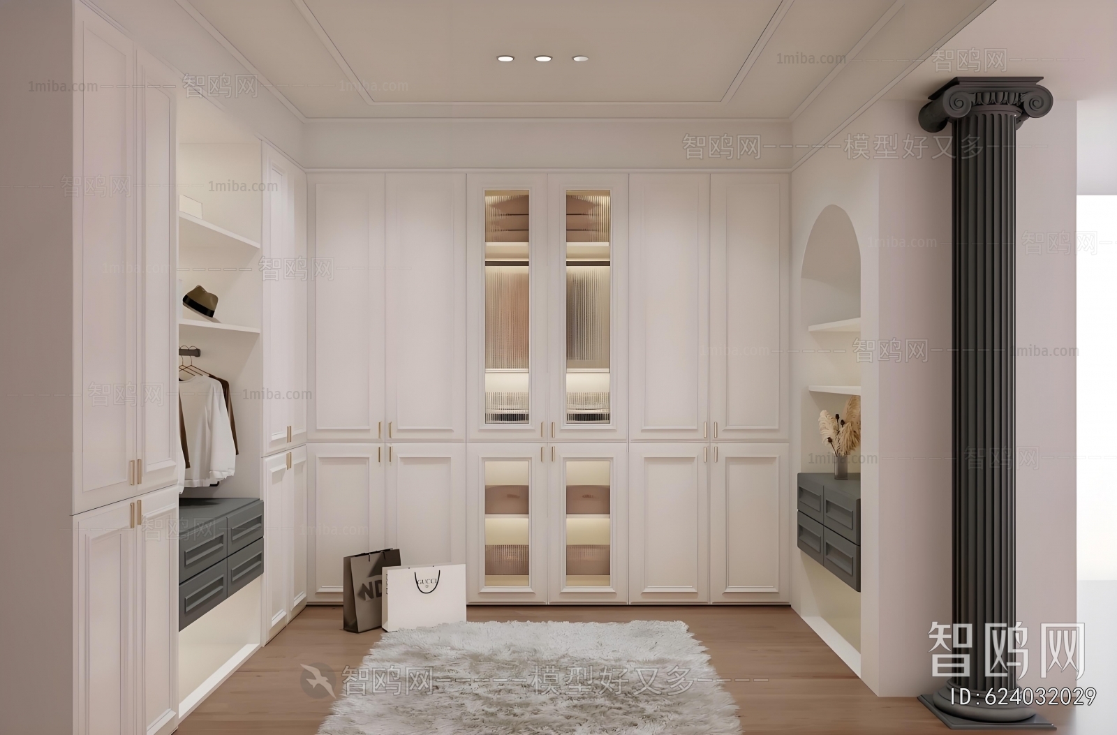 Simple European Style Clothes Storage Area